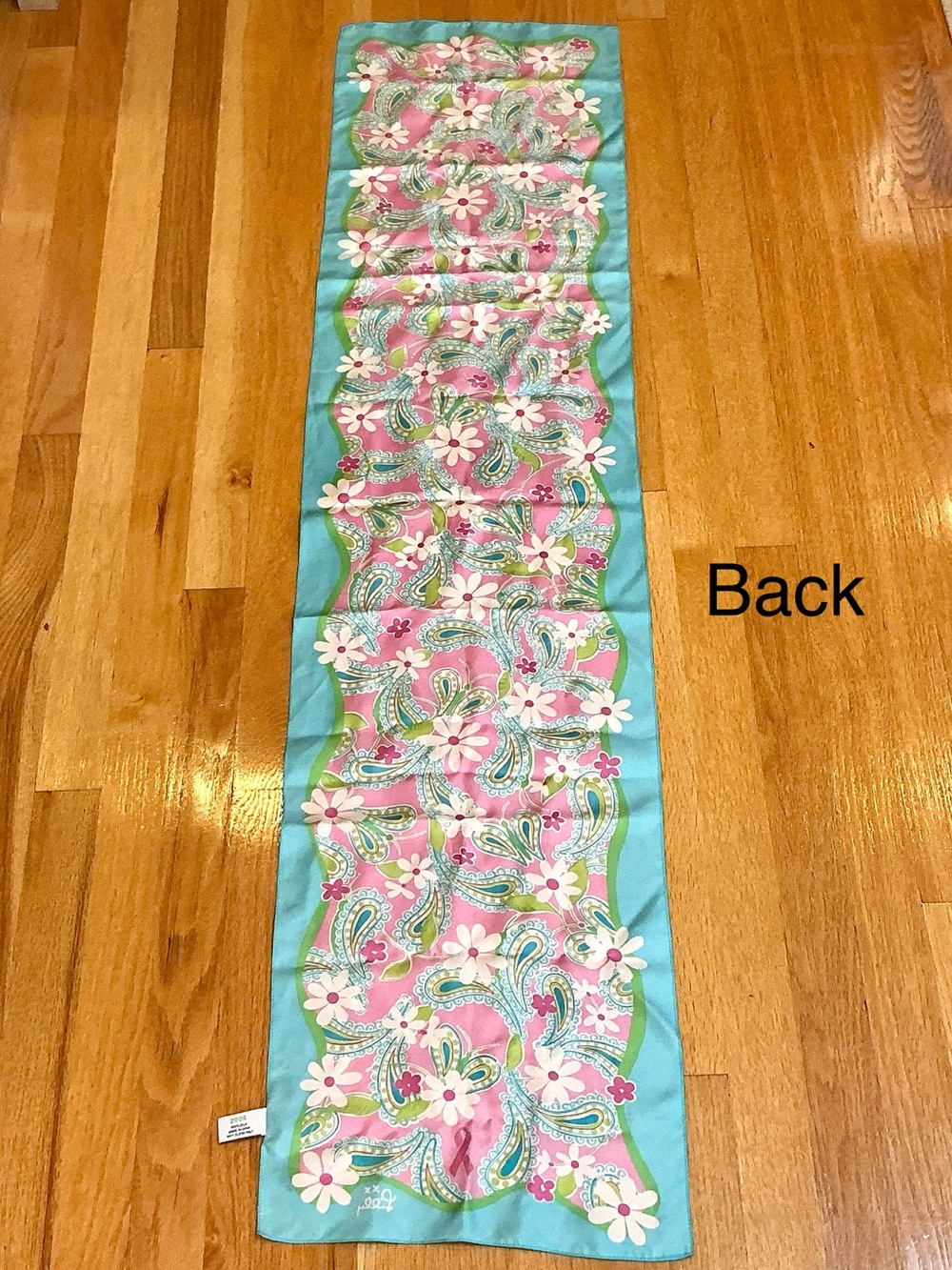 Lilly Pulitzer x Ford Vintage 2004 Silk Scarf Ltd. Edition Breast Cancer Awarene - Picture 6 of 10